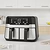ProfiCook Friteuse à air chaud double 9 litres - XXL Friteuse à air chaud double chambre - avec air chaud sans huile supplémentaire - 9 programmes - Air Fryer avec écran tactile| 2400W - PC-FR 1242 H